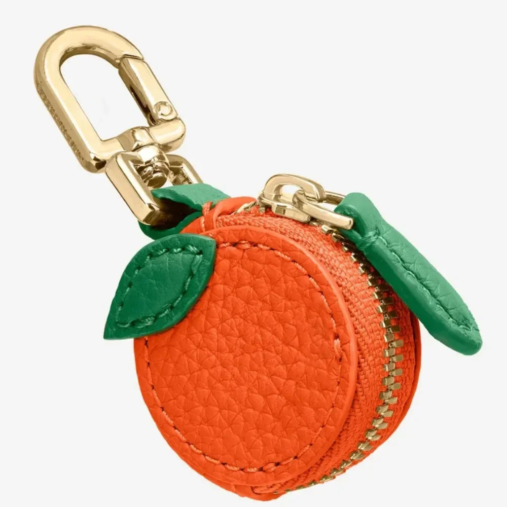 Mini Cherry & Strawberry Coin Purse – Cute PU Leather Keychain Bag for Earphones and Small Storage, Korean Style