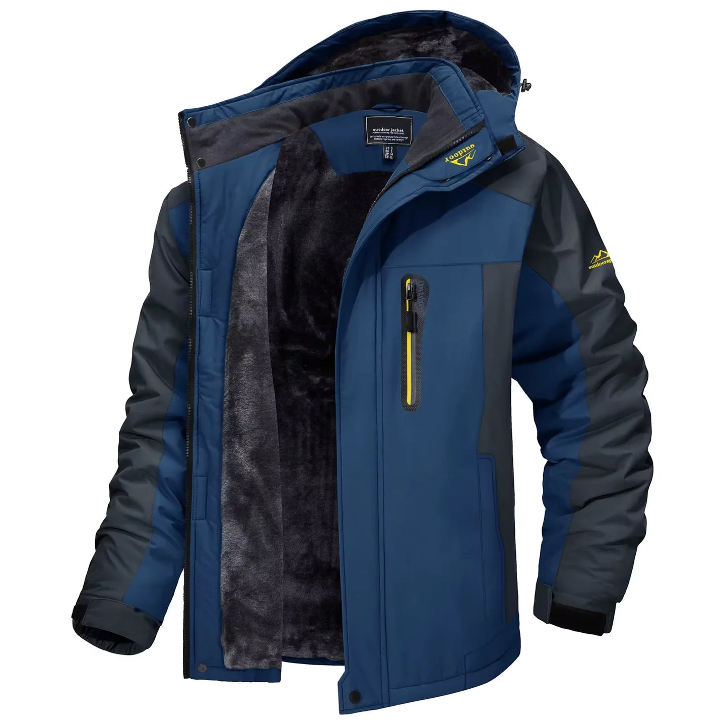 TACVASEN Winter Fleece Lined Parka - Waterproof Windproof Ski Snowboard Jacket with Removable Hood