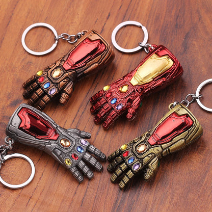 Marvel Iron Man Infinity Gauntlet Keychain – Avengers Infinity Stones Pendant for Fans Gift