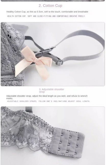 MOYISU French Romantic Lace Bra – Comfortable, Breathable & Sexy Slim Fit Underwear for Women