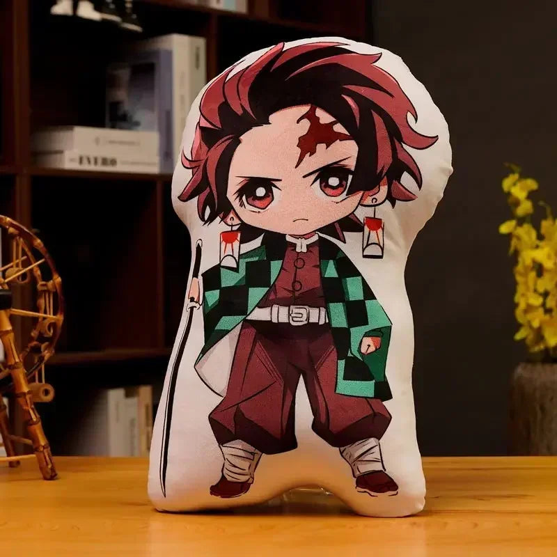 Demon Slayer Kimetsu no Yaiba Plush Cushion – Anime Dakimakura Pillow Tanjiro Nezuko Zenitsu Inosuke Kawaii Doll