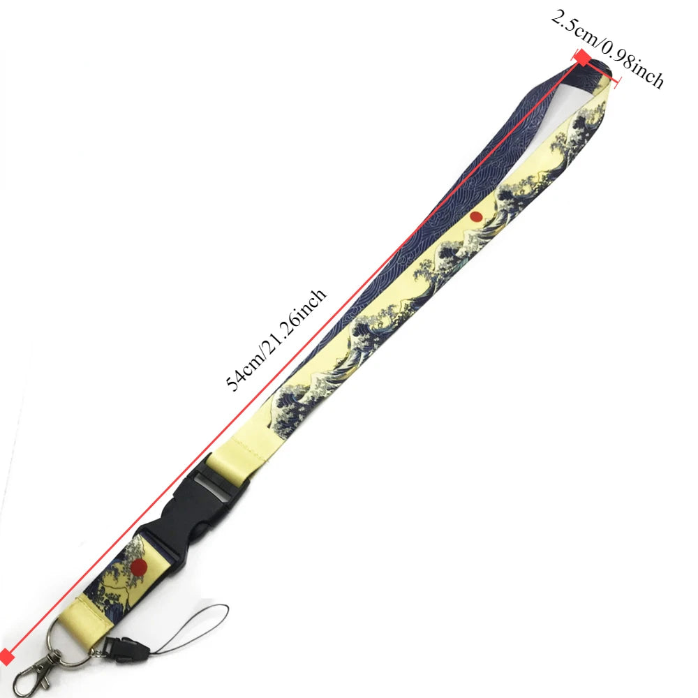 Hokkaido Waves Nylon Keychain Lanyard – JDM Style for Honda, Toyota & Auto Accessories
