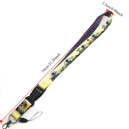 Hokkaido Waves Nylon Keychain Lanyard – JDM Style for Honda, Toyota & Auto Accessories