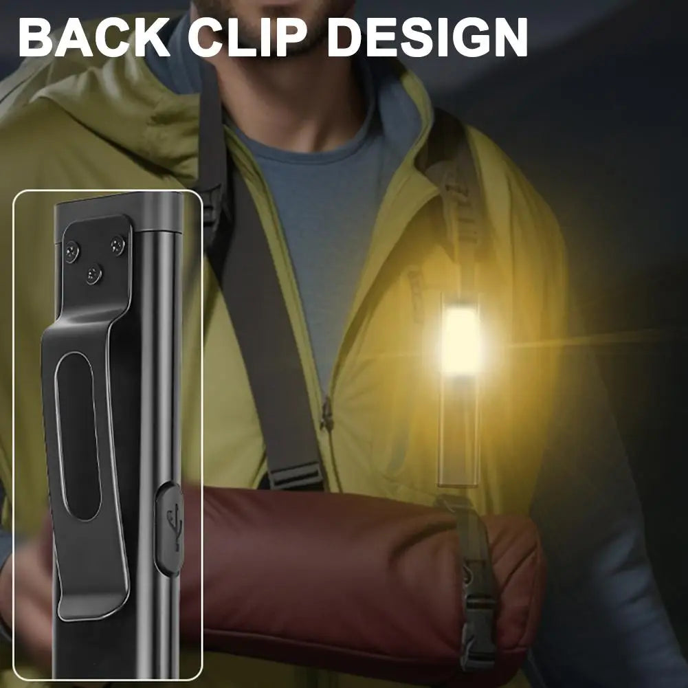 Rechargeable 550LM LED Keychain Flashlight — Mini Pocket Torch Lantern with Magnet for Emergency & Work