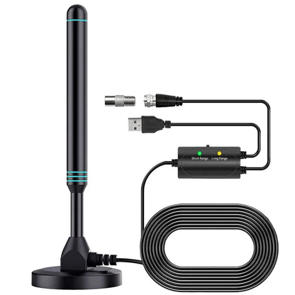 HD Digital TV Antenna with Amplifier - Adjustable Indoor & Outdoor UHF Universal Signal Receiver