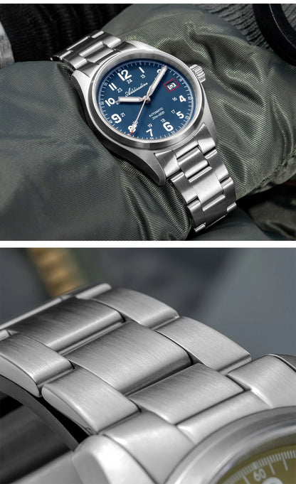 ADDIESDIVE AD2070 Men’s Automatic Mechanical Watch – Sapphire Crystal, 20Bar Waterproof, Super Luminous Stainless Steel