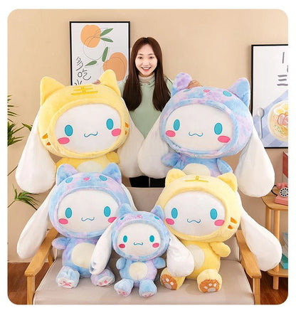 Kawaii Sanrio Cinnamoroll Plushie Toy – Heart Shaped Soft Stuffed Doll, Cute Japanese Cartoon Toy for Children's Birthday Gift