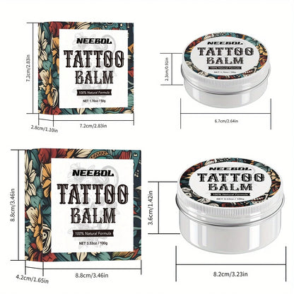 Tattoo Aftercare Butter Balm – Natural Ingredient Cream for Ink Color Enhancement & Moisturizing Old & New Tattoos