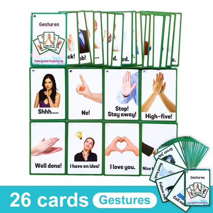 Kids English Vocabulary Flashcards - 26 Themes Fruits Animals Vehicles & Learning Activity Cards