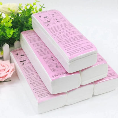 200/100PCS Nonwoven Wax Strips – High-Quality Hair Removal Paper for Body, Legs & Arms, Epilator Wax Paper Roll