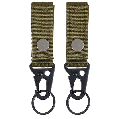 Tactical Molle Keychain with Metal Hook – Nylon Backpack Key Holder