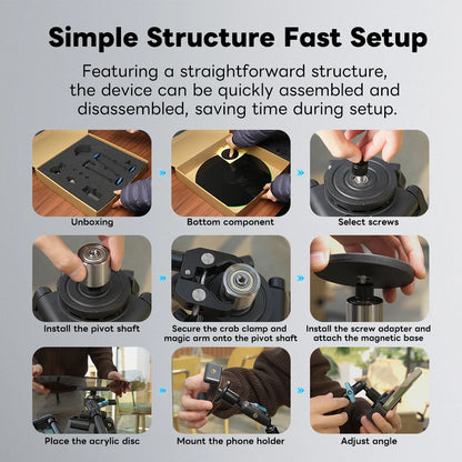 V360LITE Mini 360° Rotating Platform - Motorized Display Turntable for Smartphones & Action Cameras