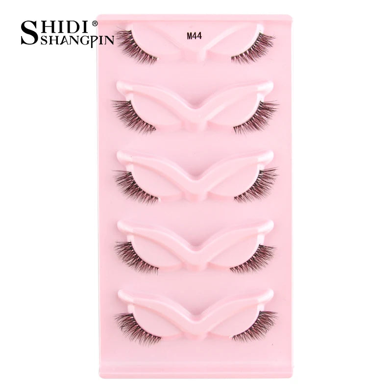 SHIDISHANGPIN 3D Half Cat Eye Lashes – Natural Winged Fox Faux Mink Eyelashes for Makeup