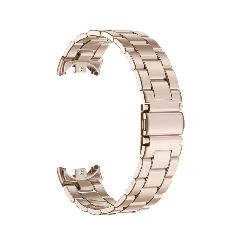 Metal Watch Strap for Xiaomi Mi Band 9/8 — Stainless Steel Smart Band Wristband with Folding Clasp