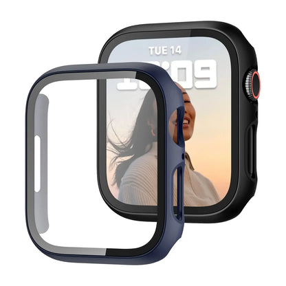 Tempered Glass Screen Protector Case for Apple Watch - Series 8 7 6 SE 5 4 3 Protective Cover Accessories 41mm 40mm 44mm 45mm 42mm