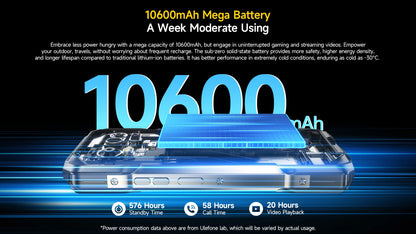 Ulefone Armor 27T Pro 5G Rugged Phone - 10600mAh, Android 14, 50MP+64MP Night Camera, 6.78" Display, 24GB+256GB, NFC