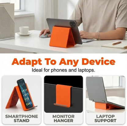 Foldable Silicone Phone Holder Stand - Adjustable Multi-Angle Desktop Stand for iPhone, iPad & Tablet