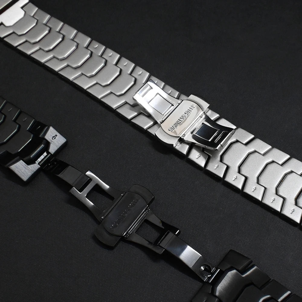 Luxury Titanium Color Band for Apple Watch – 49mm, 45mm, 44mm, 42mm, Stainless Steel Bracelet for iWatch Series Ultra 2, 9, 8, 7, SE, 6, 5, 4