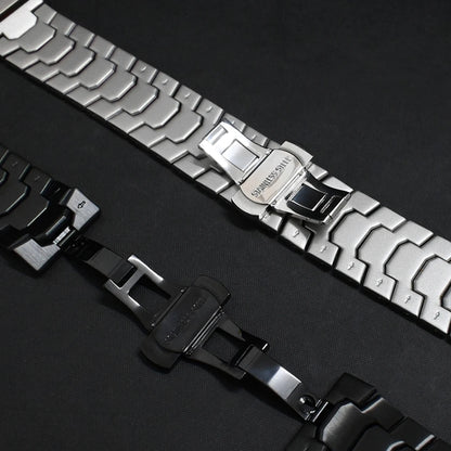 Luxury Titanium Color Band for Apple Watch – 49mm, 45mm, 44mm, 42mm, Stainless Steel Bracelet for iWatch Series Ultra 2, 9, 8, 7, SE, 6, 5, 4