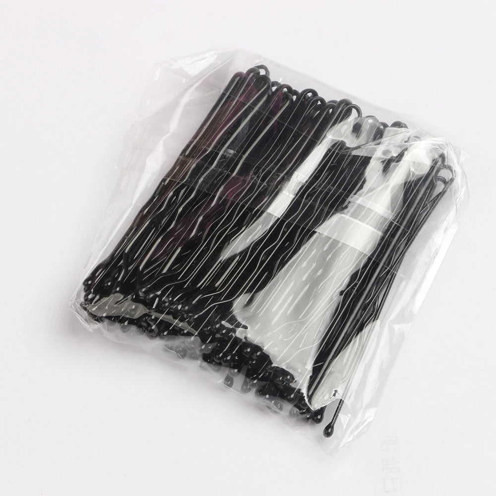 50Pcs Bobby Pin Hair Clips - Solid Grip Styling Pins for Women Girls Curly & Wavy Hairstyles