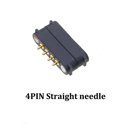 2A 2-Pin DC Magnetic Pogo Pin Connector - 2–5 Pin Spring-Loaded Male/Female Power Socket, 2.54/2.8mm Pitch