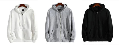Men's Zipper Hoodie – Casual Long Sleeve Hooded Sweatshirt for Autumn & Winter – Loose Fit Sportswear Jacket
