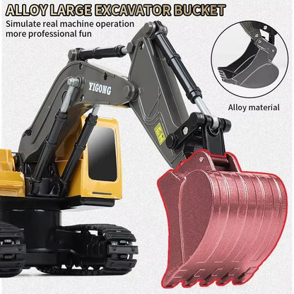 New RC Engineering Vehicle Toy — 2.4G Crawler Bulldozer, Excavator & Dumper Car for Boys, Kids Holiday Gift