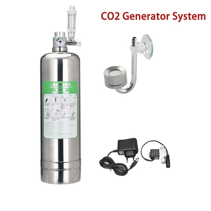 Stainless Steel Aquarium CO2 Generator Kit – Carbon Dioxide Reactor System for Planted Fish Tank Growth & Maintenance
