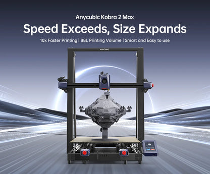 ANYCUBIC Kobra 2 Max Large 3D Printer – 500×420×420mm Build Size, 500mm/s Speed, Smart App Control