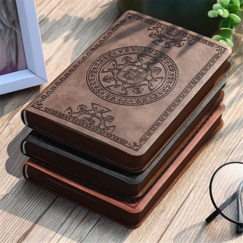 2025 New Portable Vintage Leather Notebook – Diary & Journal Stationery Gift, Easy to Use