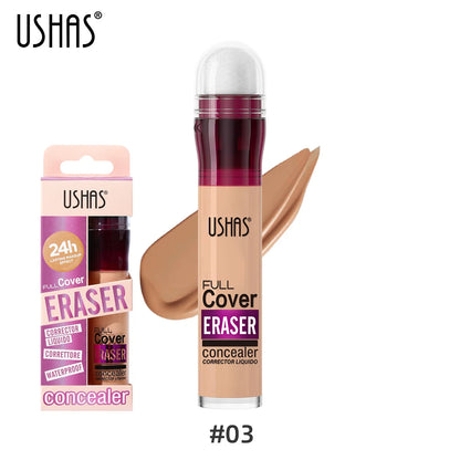 USHAS Sponge Tip Foundation Concealer – Waterproof, No Makeup Removal, 12 Colors Available