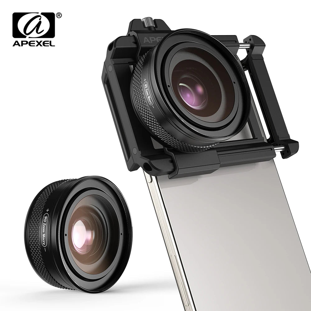 APEXEL 10-20X Zoom HD Macro Lens – Micro Phone Camera Lens for iPhone, Samsung & All Smartphones Eye Macro Photography
