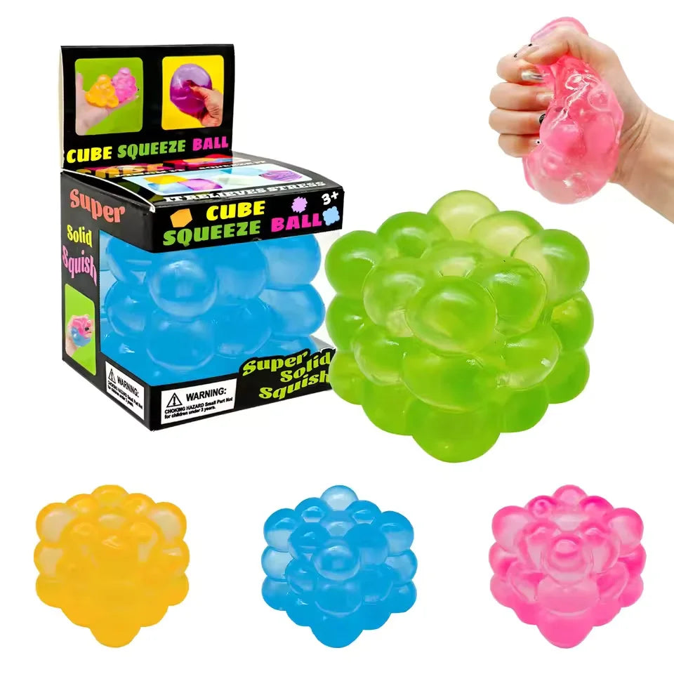 3D Candy Squishy Music Stress Toy – Adult Sensory Squeeze Cube for Anxiety Relief, Decompression Fidget Party Gift