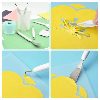 Portable Vinyl Weeding Tools Kit – DIY Craft Tool Set for Silhouette Cameo & Cricut Machines
