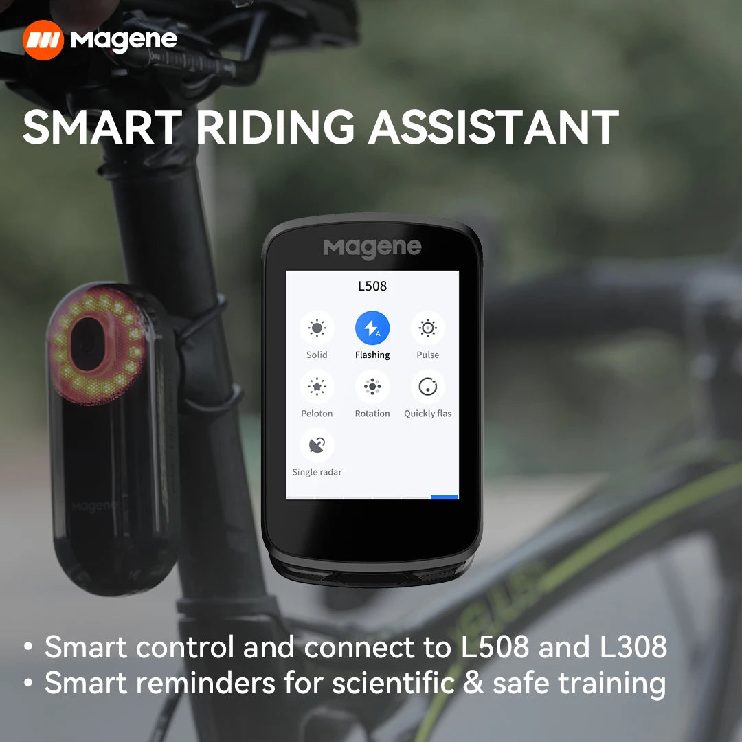 Magene C506 SE GPS Bike Computer - Navigation, WiFi, Bluetooth, Cycle Speedometer, Digital Stopwatch, 2.4 Odometer, Indoor Cycling