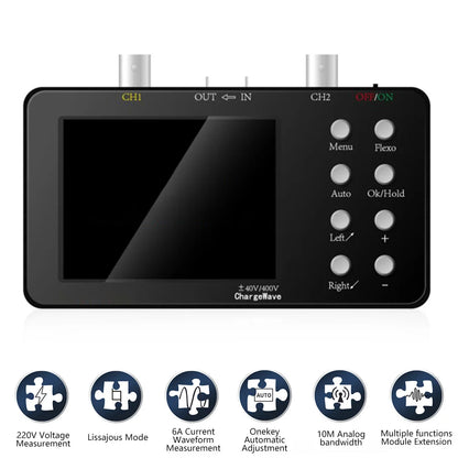 SCO2 Dual Channel Digital Oscilloscope – 50MHz PWM, 10MHz Sampling Rate, 2.5KSa/s for Electronic Repair