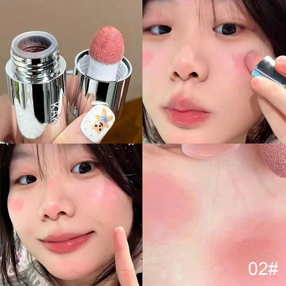 Velvet Liquid Blush - Matte Sponge Applicator for Natural Long-Lasting Cheek Color & Contour