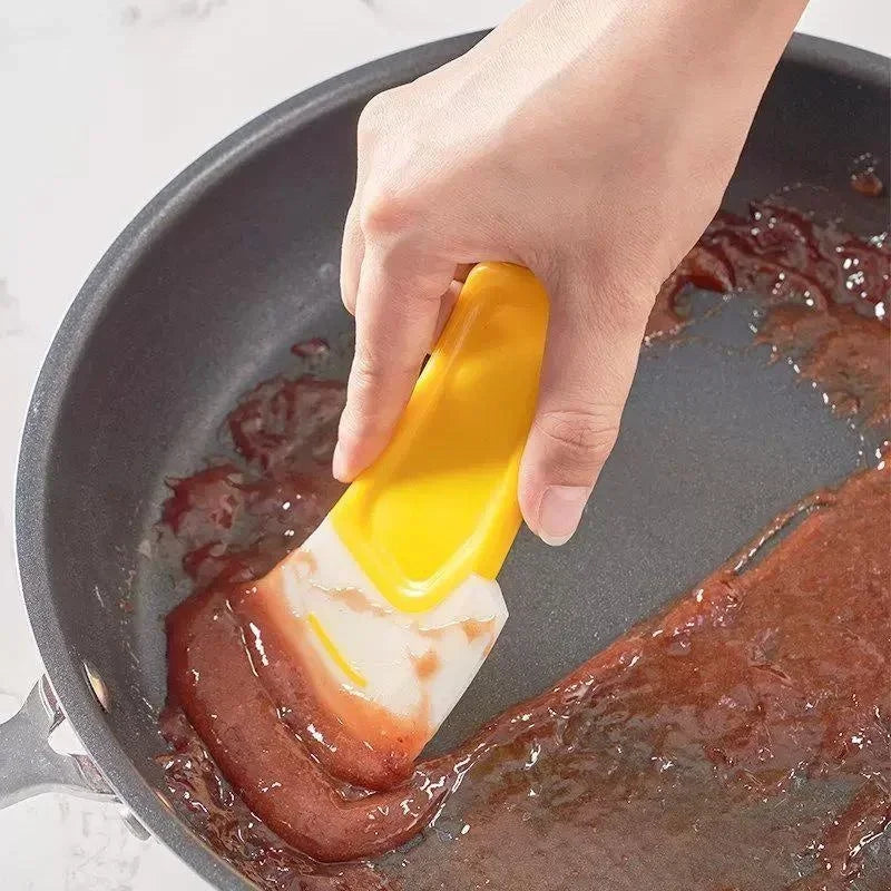 Soft Blade Kitchen Cleaning Spatula Scraper Brush | Pan, Pot & Dish Cleaner Tool for Cooking and Baking