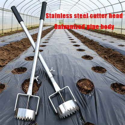 Plastic Film Perforator Tool - Telescopic Punch for Garden, Horticulture & Agricultural Planting