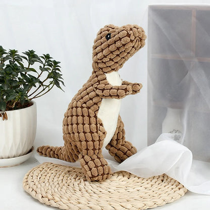 Plush Dinosaur Dog & Cat Toy – Interactive Chew Toy for Small Dogs, Stuffing-Free Pet Supplies