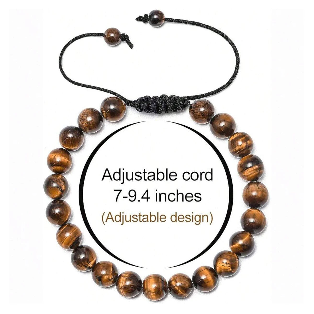 Handmade 8mm Tiger Eye & Lava Rock Bracelet – Natural Stone Protection Jewelry for Men’s Gift