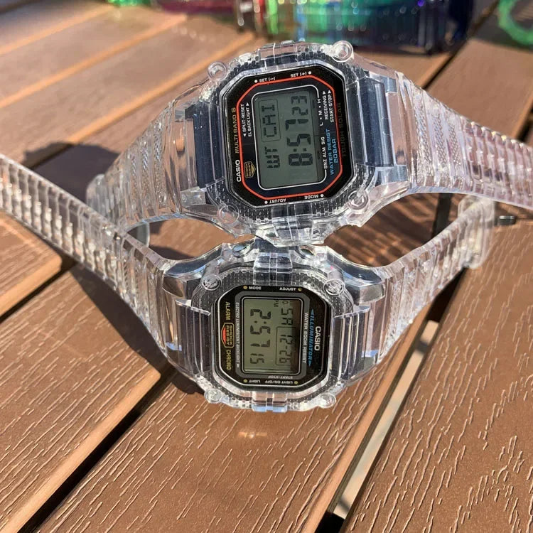 Transparent TPU Resin Watch Band and Bezel Kit for Casio G-SHOCK DW-5600 GW-M5610 GLS-5600 - Protective Replacement Strap and Case Set