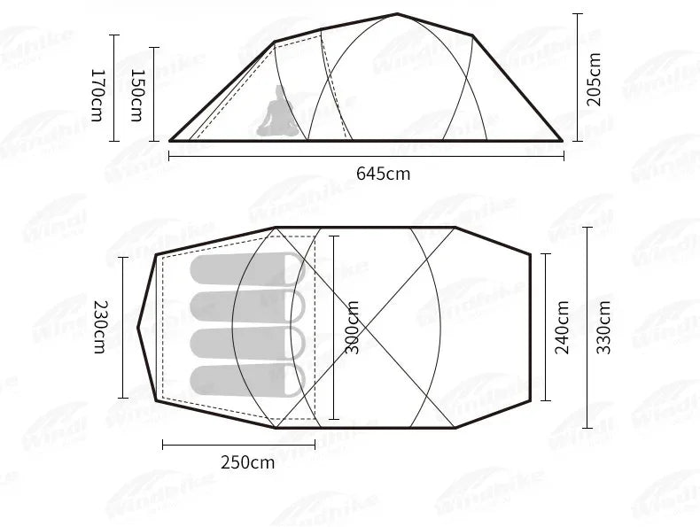 Naturehike Aries Tunnel Tent – 4-6 Person 4-Season Geodesic Outdoor Camping Tent, Double Layer, Large Travel Shelter