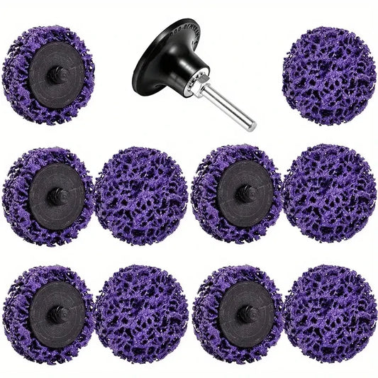 10/21pcs 2-Inch Polishing Strip Disc Set - Surface Cleaning, Paint Removal & Grinding Wheel Kit with Holder
