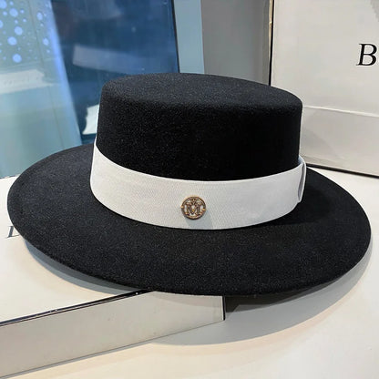 Fedora Hats for Women and Men - Elegant Fashion Bowler Dress Caps with Ribbon Band, Felt Jazz Hat for Weddings, Church, Panama Style