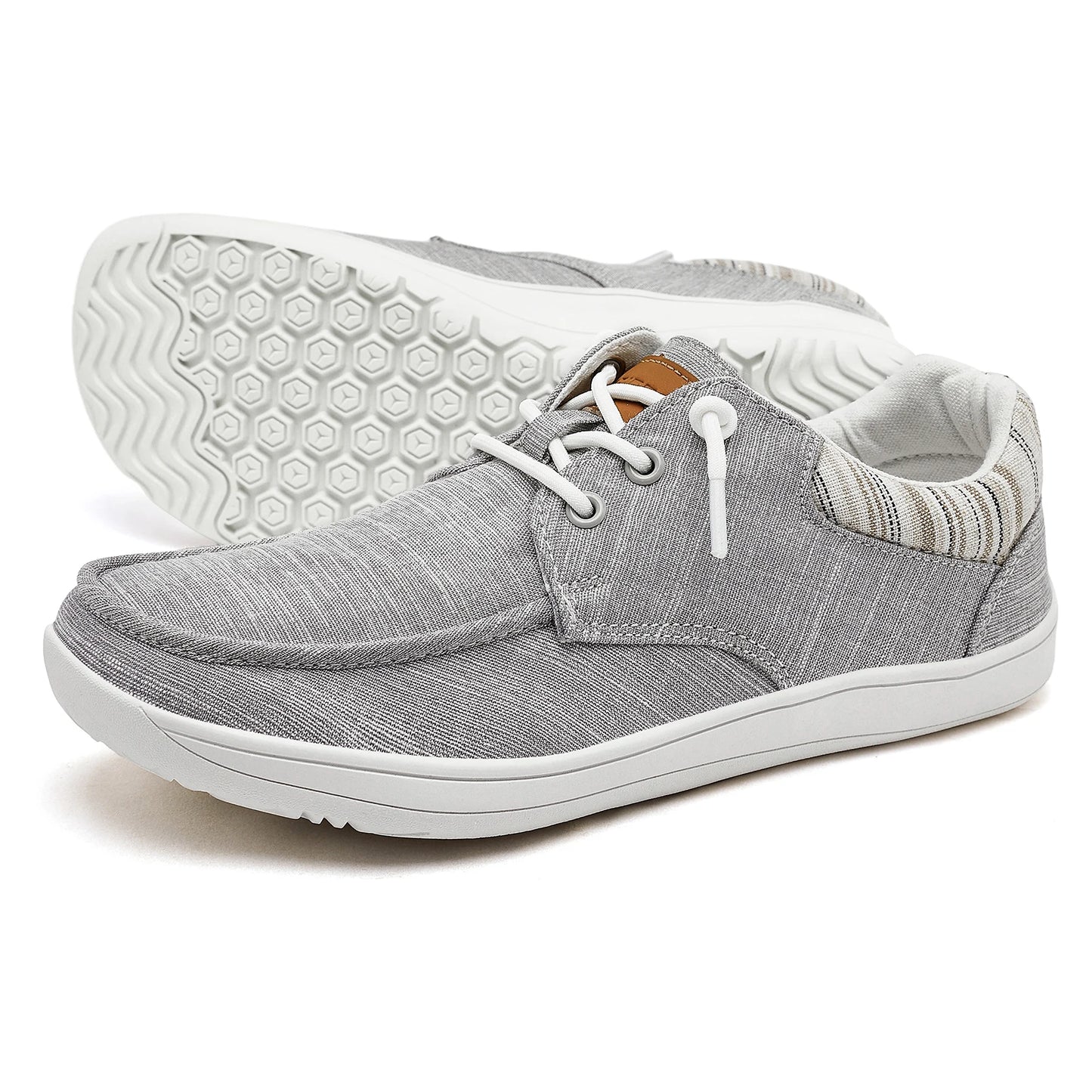 HOBIBEAR Men’s Barefoot Loafers – Lightweight Wide Toe Casual Sneakers for Women, Non-Slip Comfortable Boat Shoes   1/2