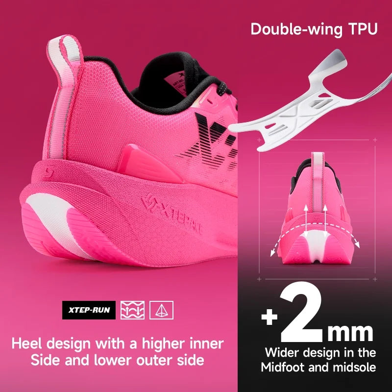 XTEP 2000km Marathon Running Shoes - Professional Cushioned Lightweight Breathable Sports Shoes
