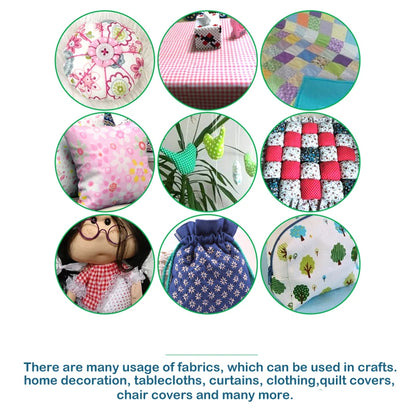 7-Piece 50x50cm Cotton Patchwork Fabric Set – Handmade Sewing Quilting Cloth for Needlework & DIY Crafts