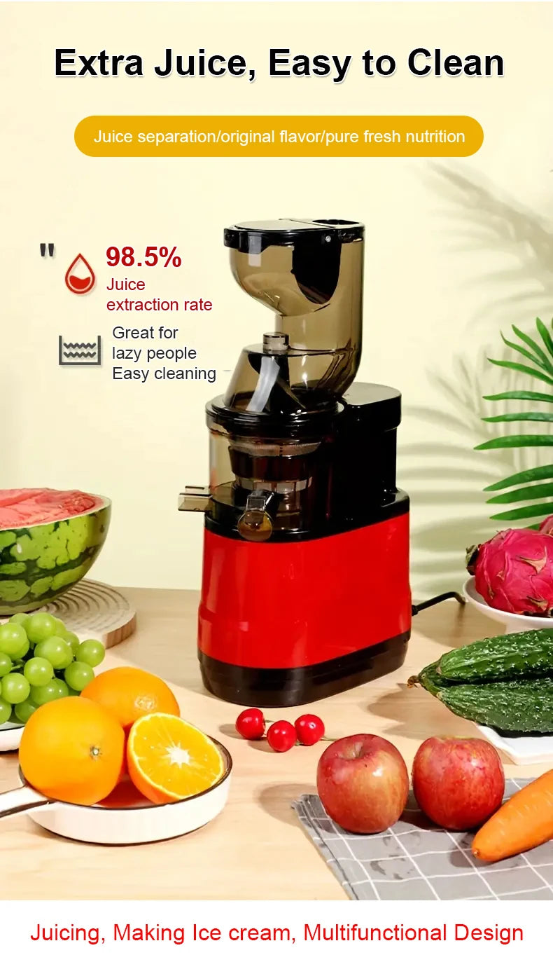 Portable Electric Fruit Juicer — Mini Household Juicer Cup for Fresh Orange & Fruit Juice Separation