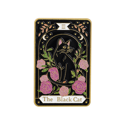 Cute Black Cat Enamel Pin – Animal Brooch Lapel Pin for Backpack, Clothing, Witch Jewelry & Halloween Gifts